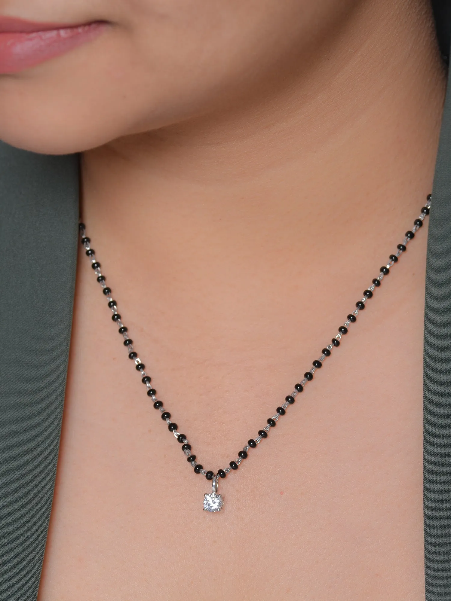 1 Carat Solitaire Daily Wear Mangalsutra