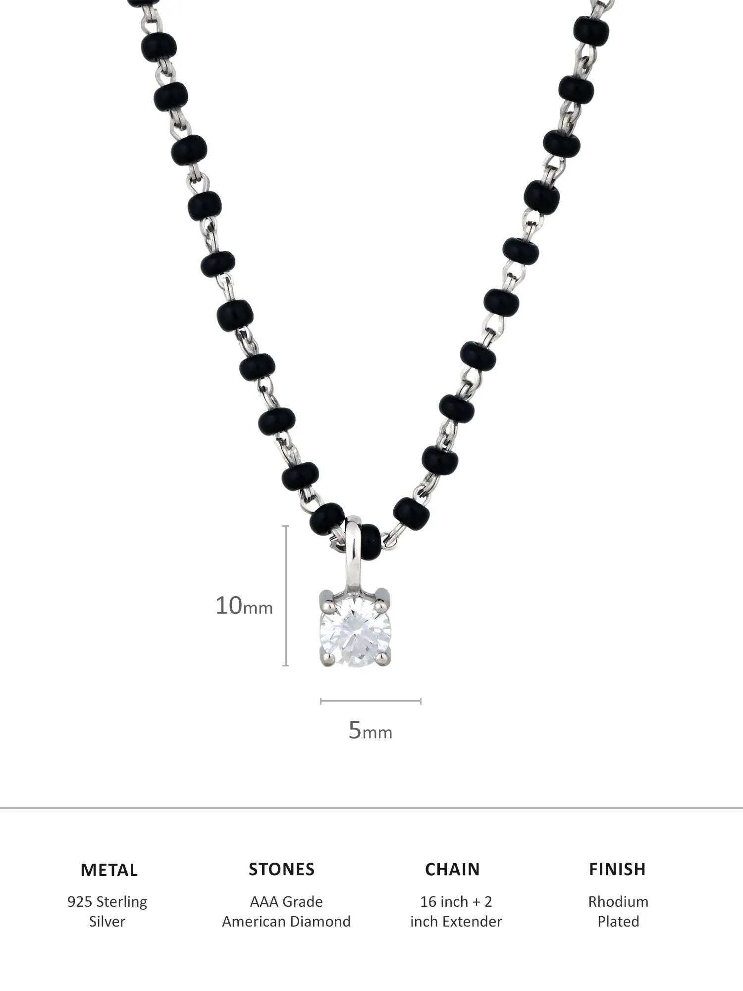 1 Carat Solitaire Daily Wear Mangalsutra