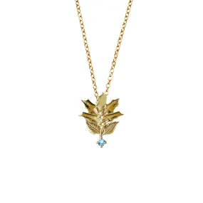 14K December Holly Birth Flower Necklace