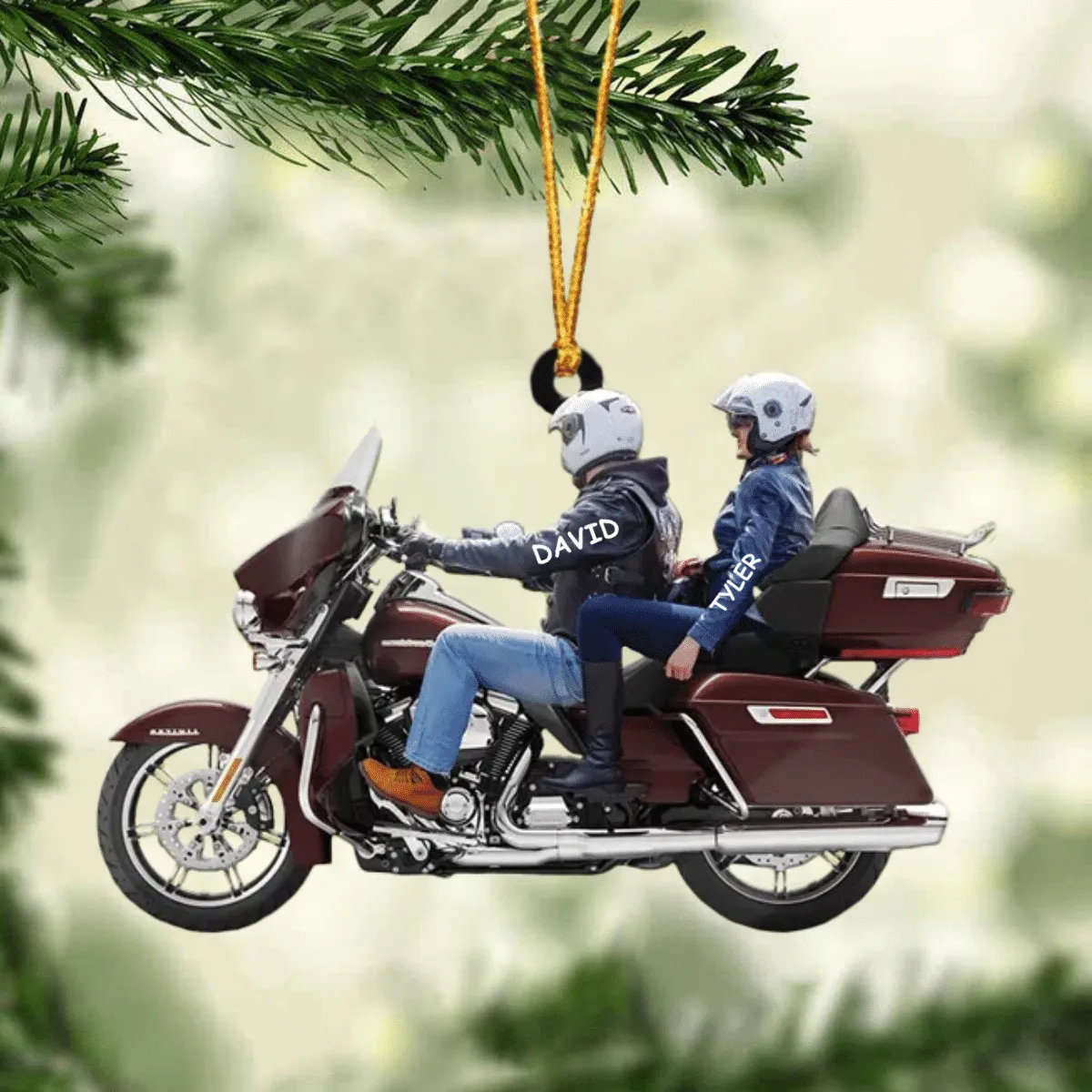 2022 New Release Personalized Biker Couple Ultra Limited Motorcycle Ornament