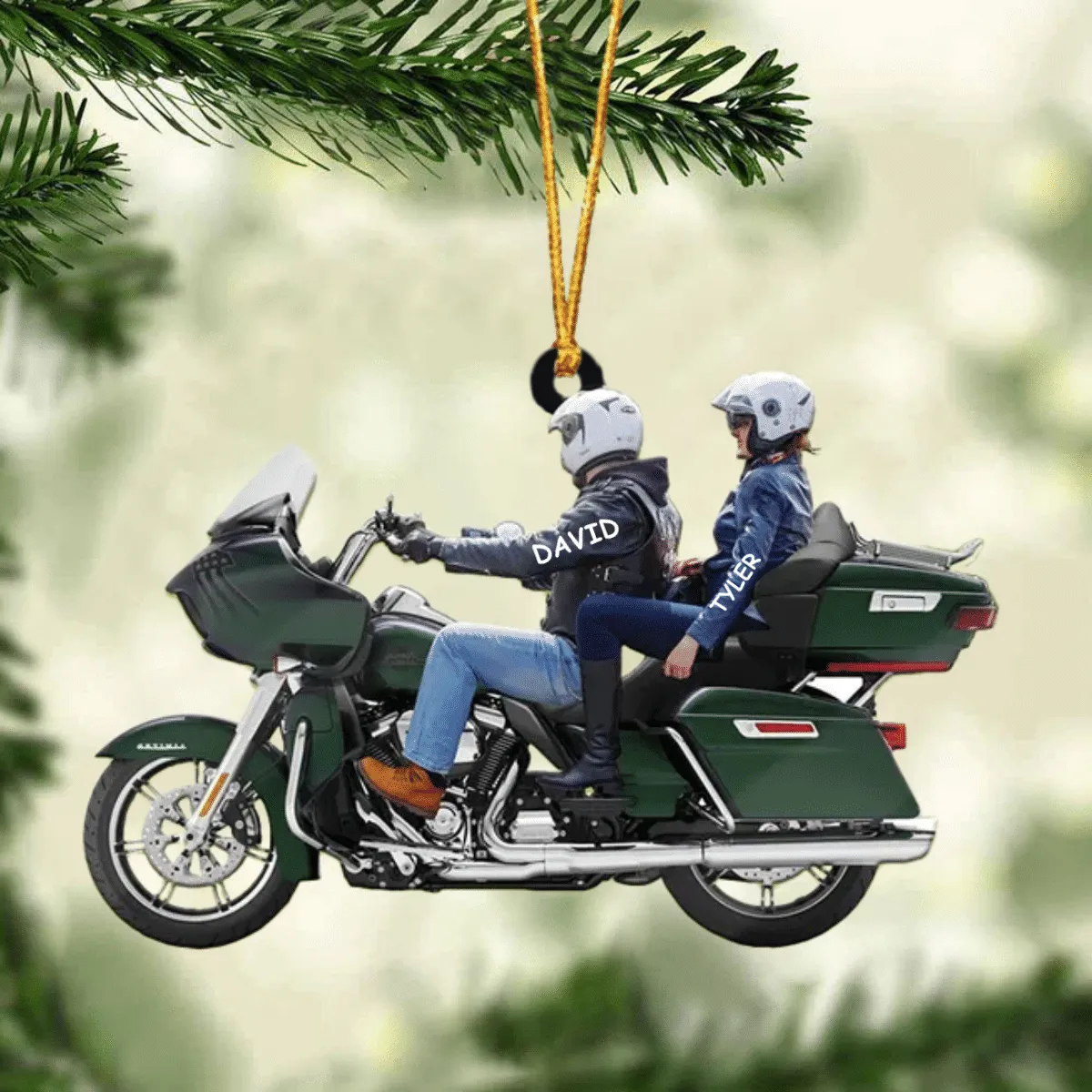 2022 New Release Personalized Biker Couple Ultra Limited Motorcycle Ornament