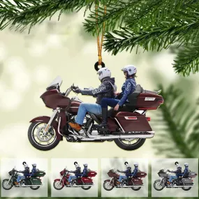 2022 New Release Personalized Biker Couple Ultra Limited Motorcycle Ornament