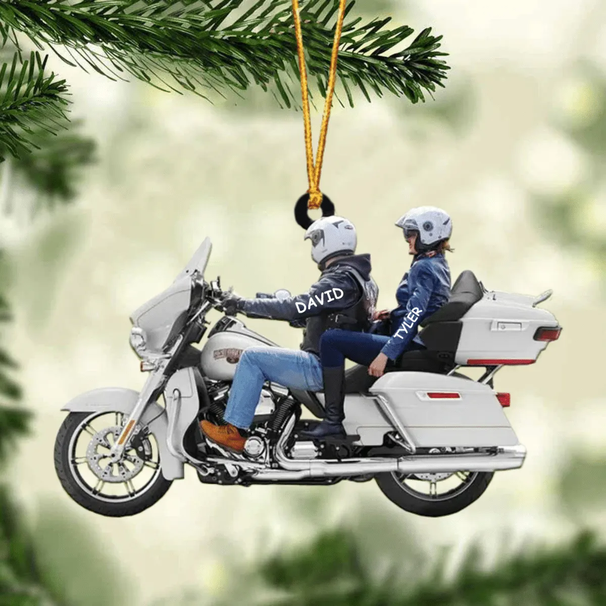 2022 New Release Personalized Biker Couple Ultra Limited Motorcycle Ornament