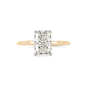 2.08ctw Radiant Lab Grown Diamond Engagement Ring, HIdden Halo - White Gold   Yellow Gold