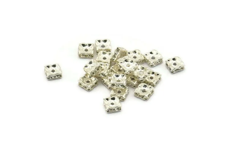 24 Crystal Square Swarovski Rondelle Beads 5 Mm Spacer Beads Y284