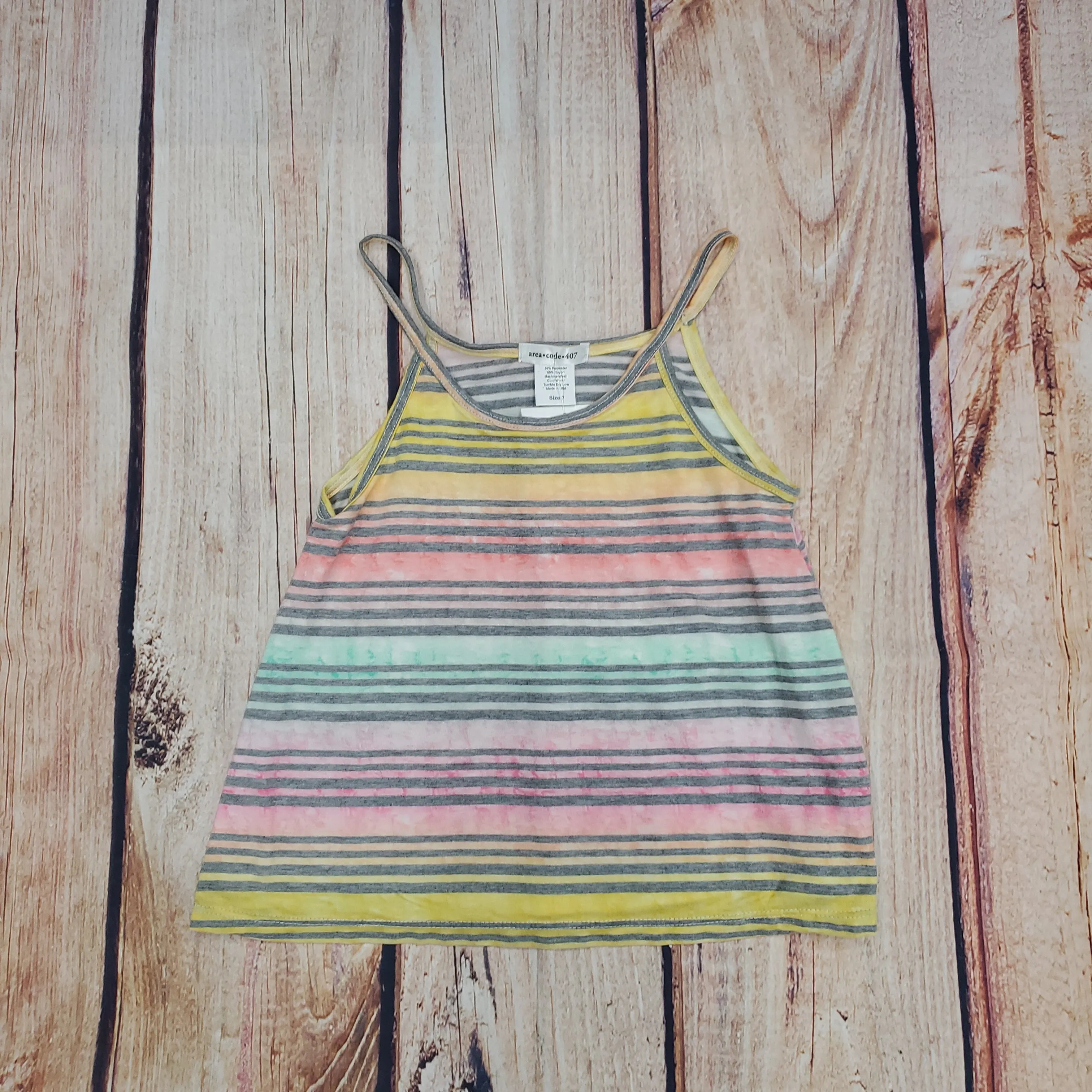 407 EVERLY STRIPE A-LINE 2 TIER CAMI