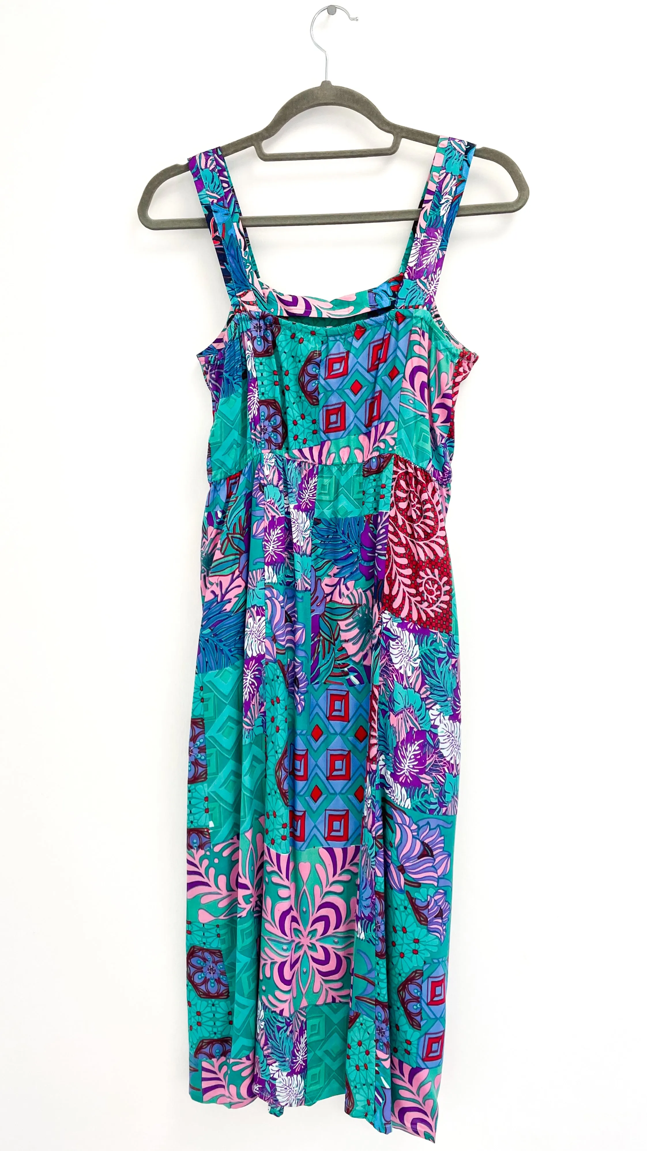 5-A1727 Lidia Mint Print Summer Dress