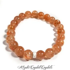 8mm Rainbow Sunstone Gemstone Bracelet