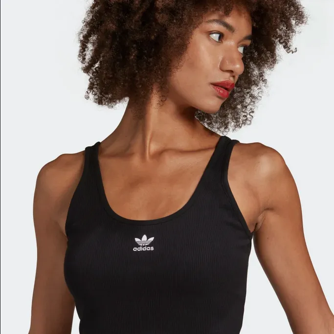 Adidas Essentials Rib women's tank top HF3399 black 