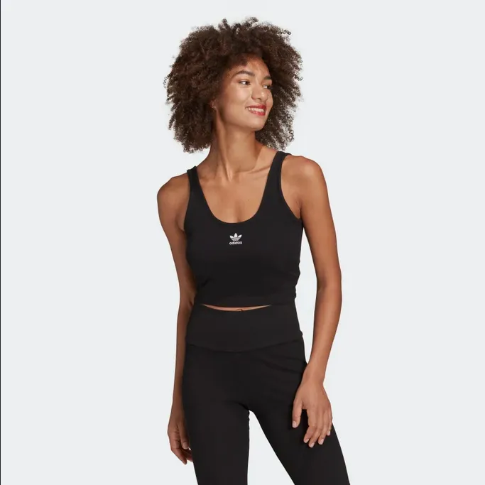 Adidas Essentials Rib women's tank top HF3399 black 