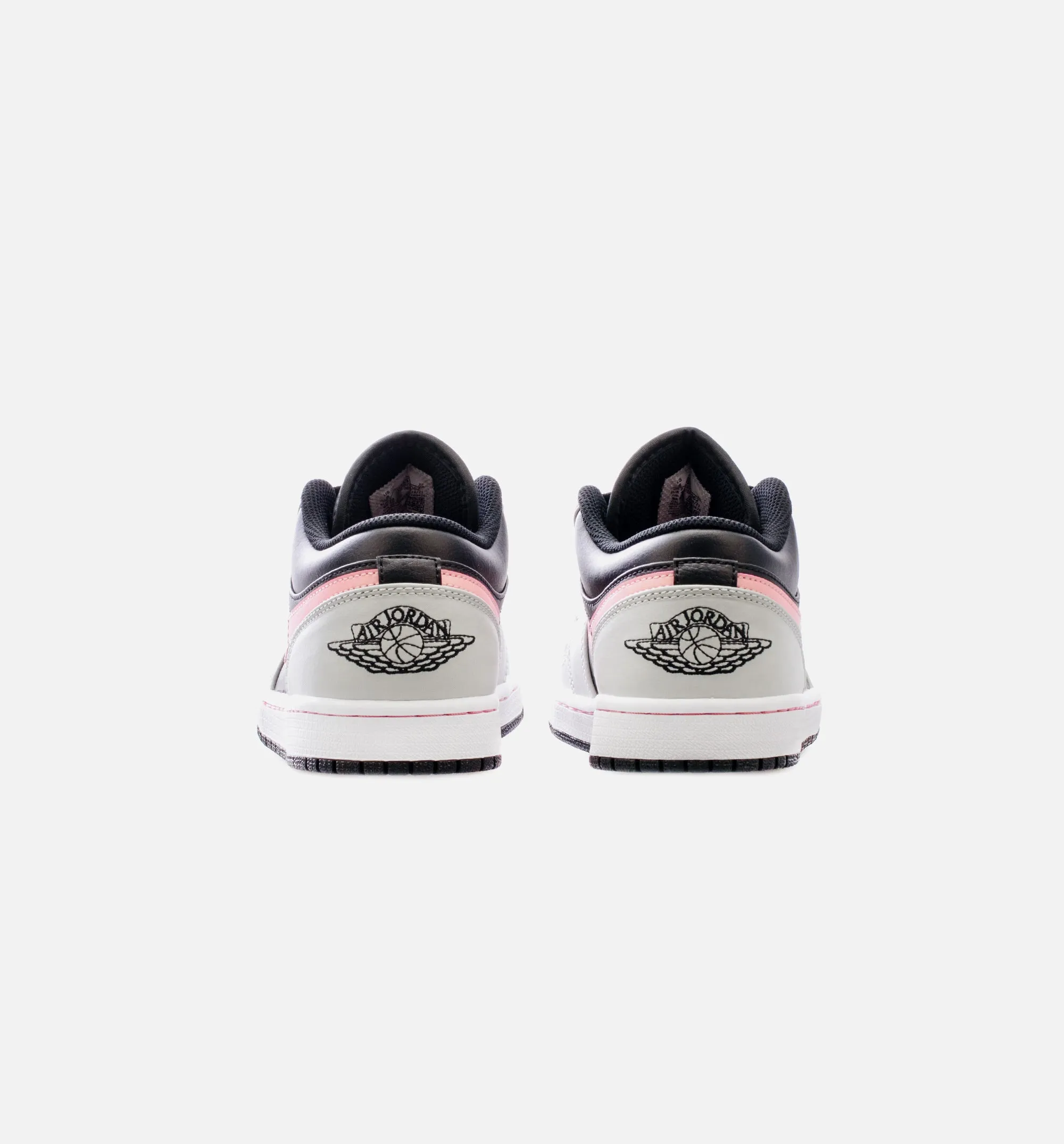 Air Jordan 1 Low Grey Fog Bleached Coral Mens Lifestyle Shoe - Black/Grey/Pink