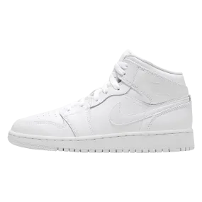 Air Jordan 1 Mid GS 'Triple White' 2019