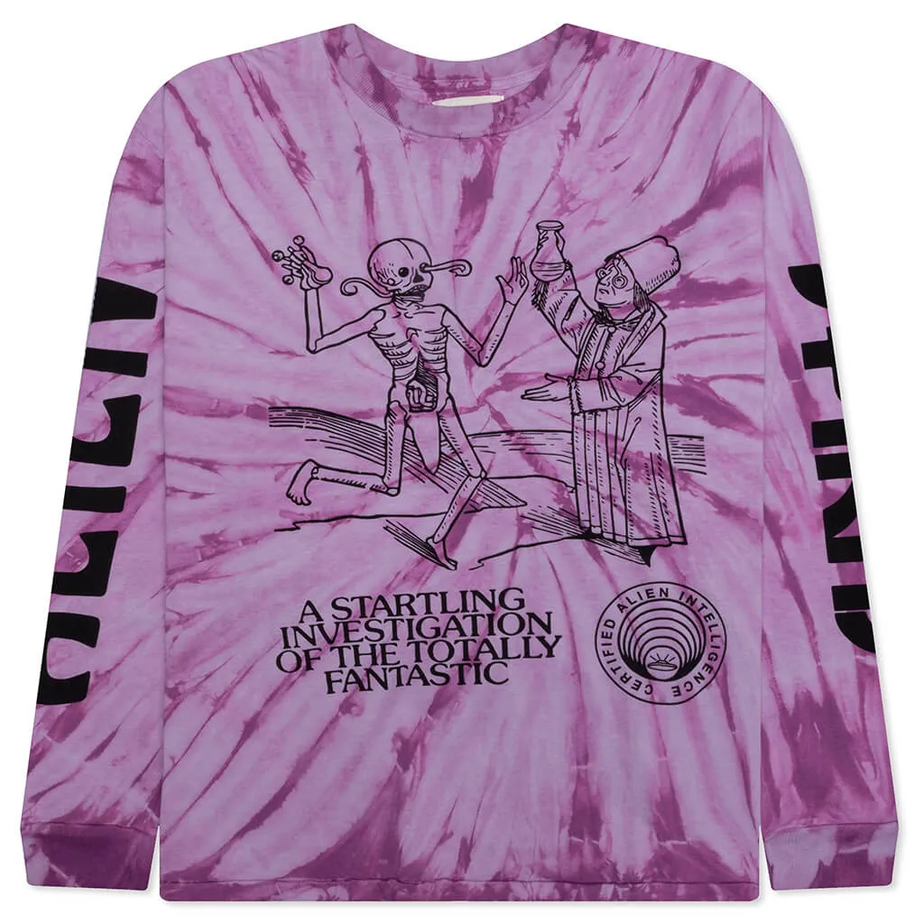 Alien Spirits L/S Tee - Botanical Tie Dye Purple