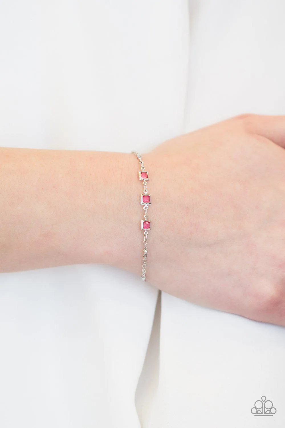 All I Have To Do Is Gleam Pink Gem Bracelet - Paparazzi Accessories