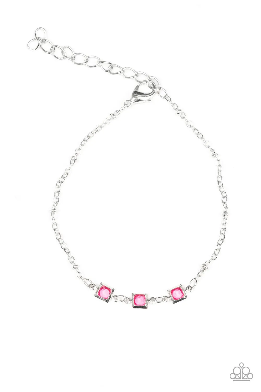 All I Have To Do Is Gleam Pink Gem Bracelet - Paparazzi Accessories