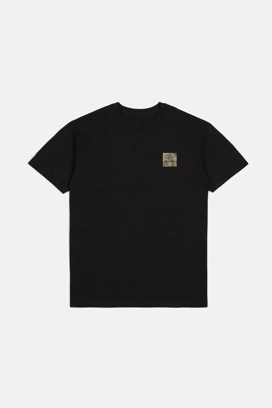 Alpha Square S/S Standard Tee - Black/Leaf Camo