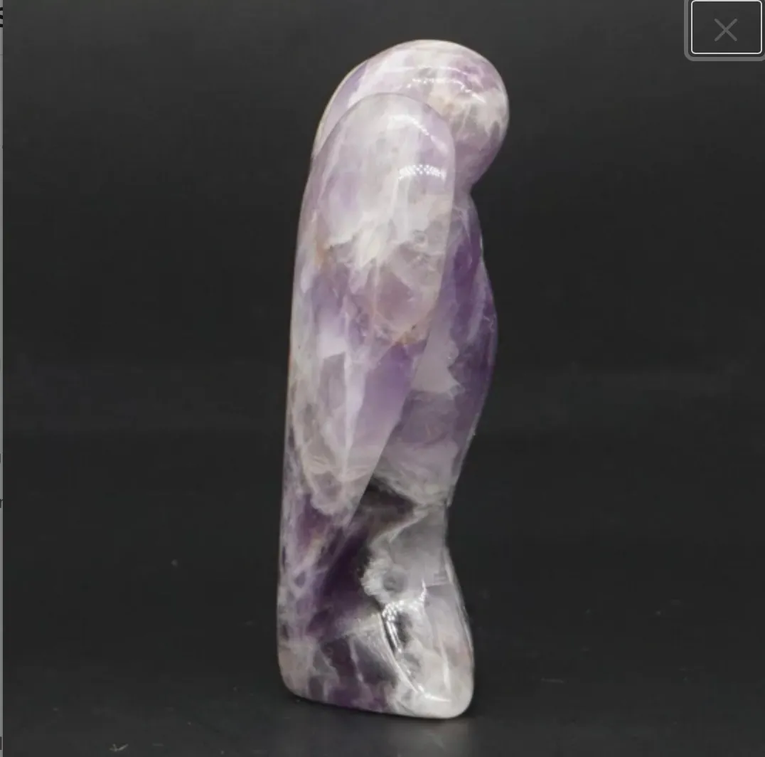 Angel Statue carved Amethyst Crystal Figurine