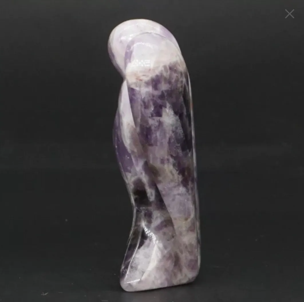 Angel Statue carved Amethyst Crystal Figurine