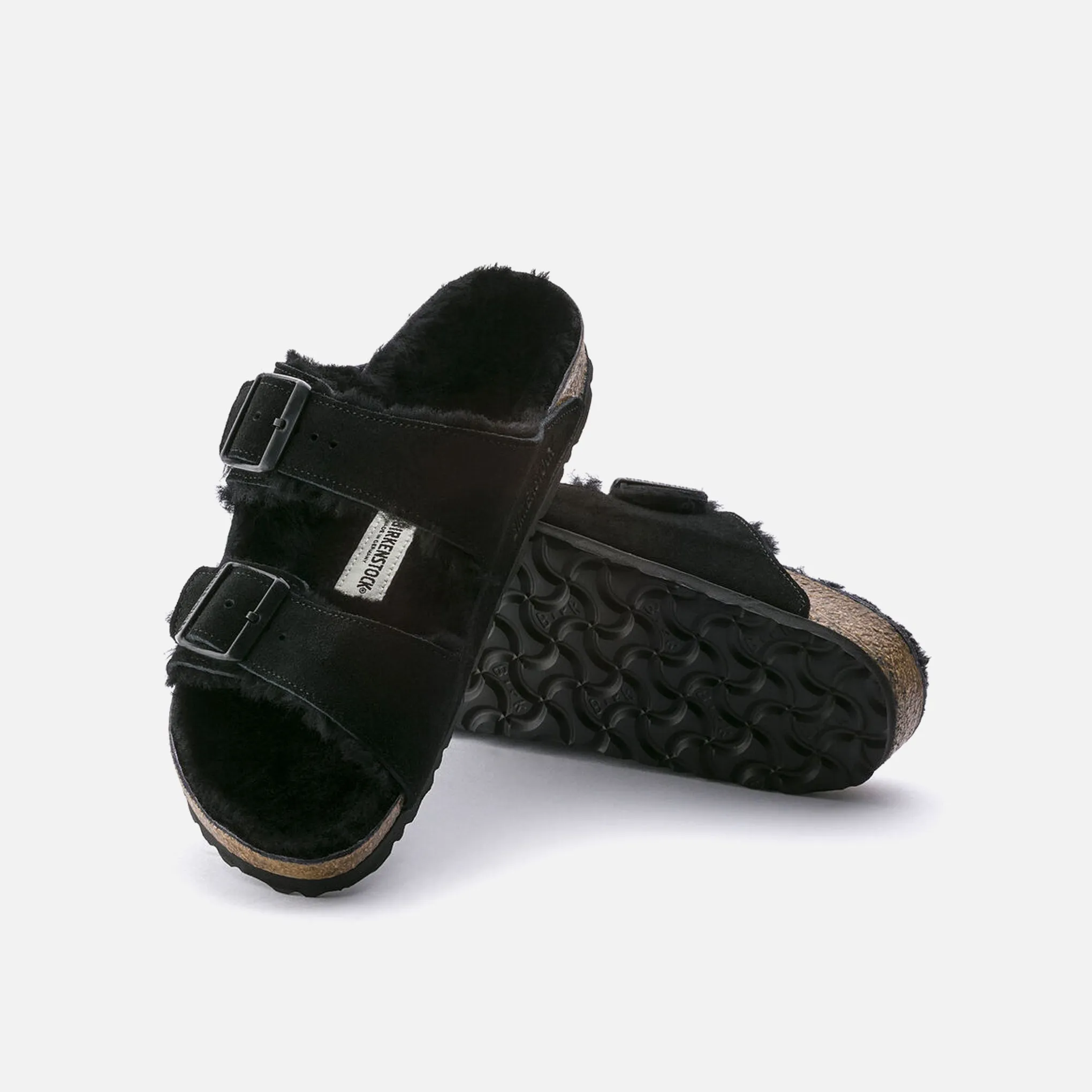 Arizona Shearling Suede Leather - Black