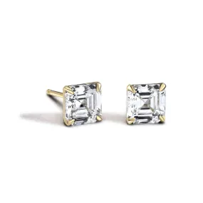 Asscher Prong-Set Diamond Stud Mount