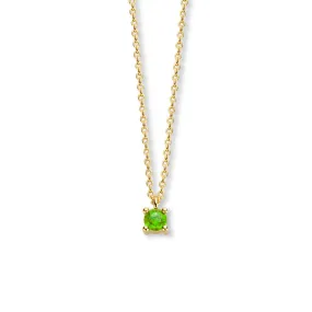 August Birthstone Necklace 14K Yellow Gold