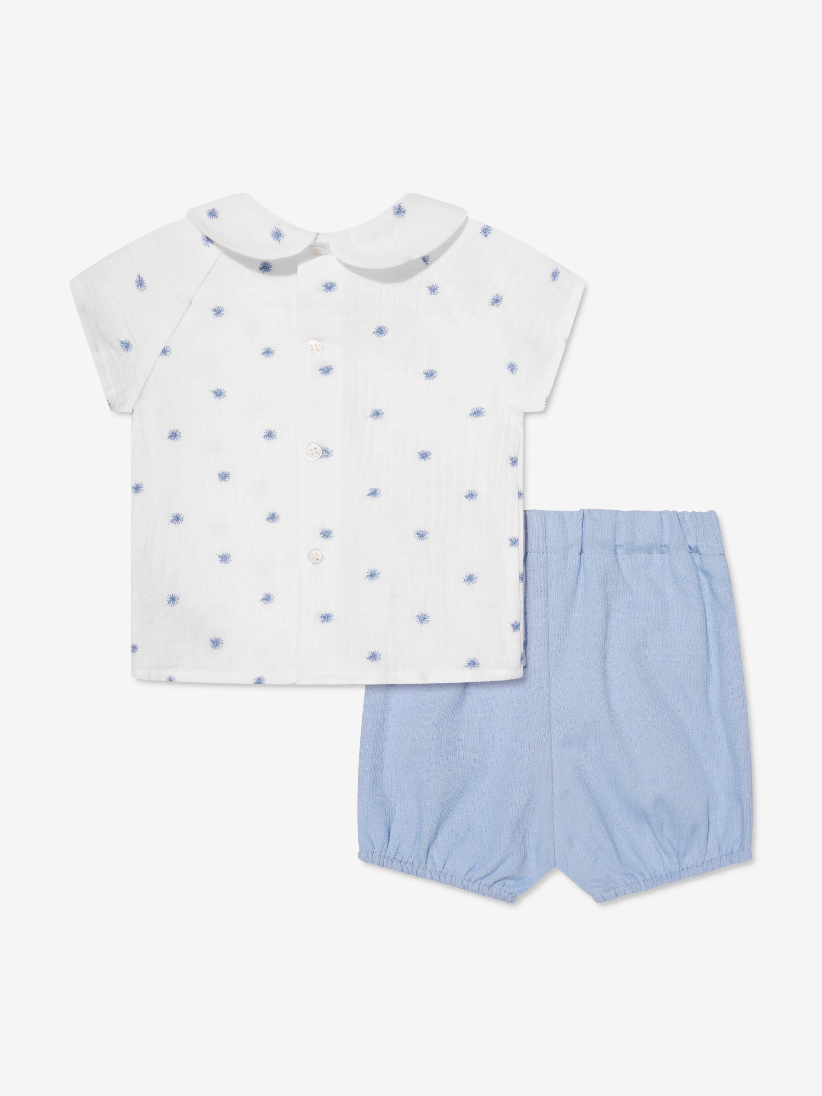 Baby Boys Blouse And Shorts Set in Blue