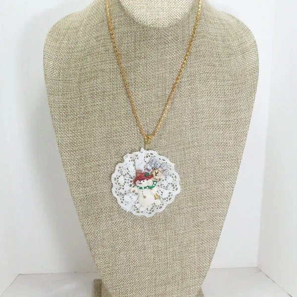 Balbina Christmas Lace Pendant Necklace