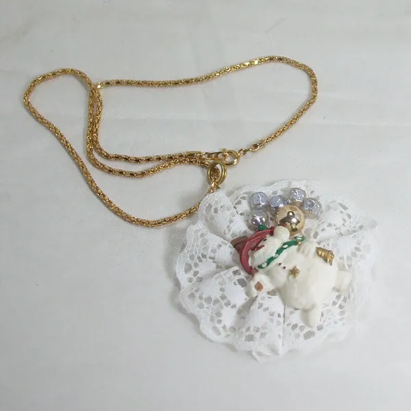 Balbina Christmas Lace Pendant Necklace