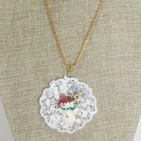 Balbina Christmas Lace Pendant Necklace