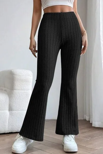 Basic Bae Ribbed High Waist Flare Pants