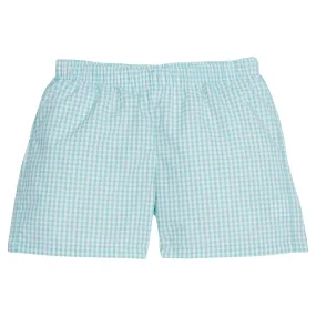 Basic Short - Aqua Gingham