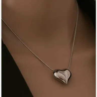 Be Bold Silver Heart Necklace