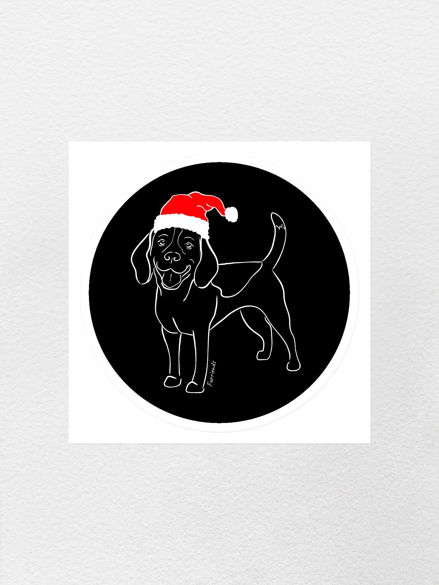 Beagle Christmas Edition Sticker