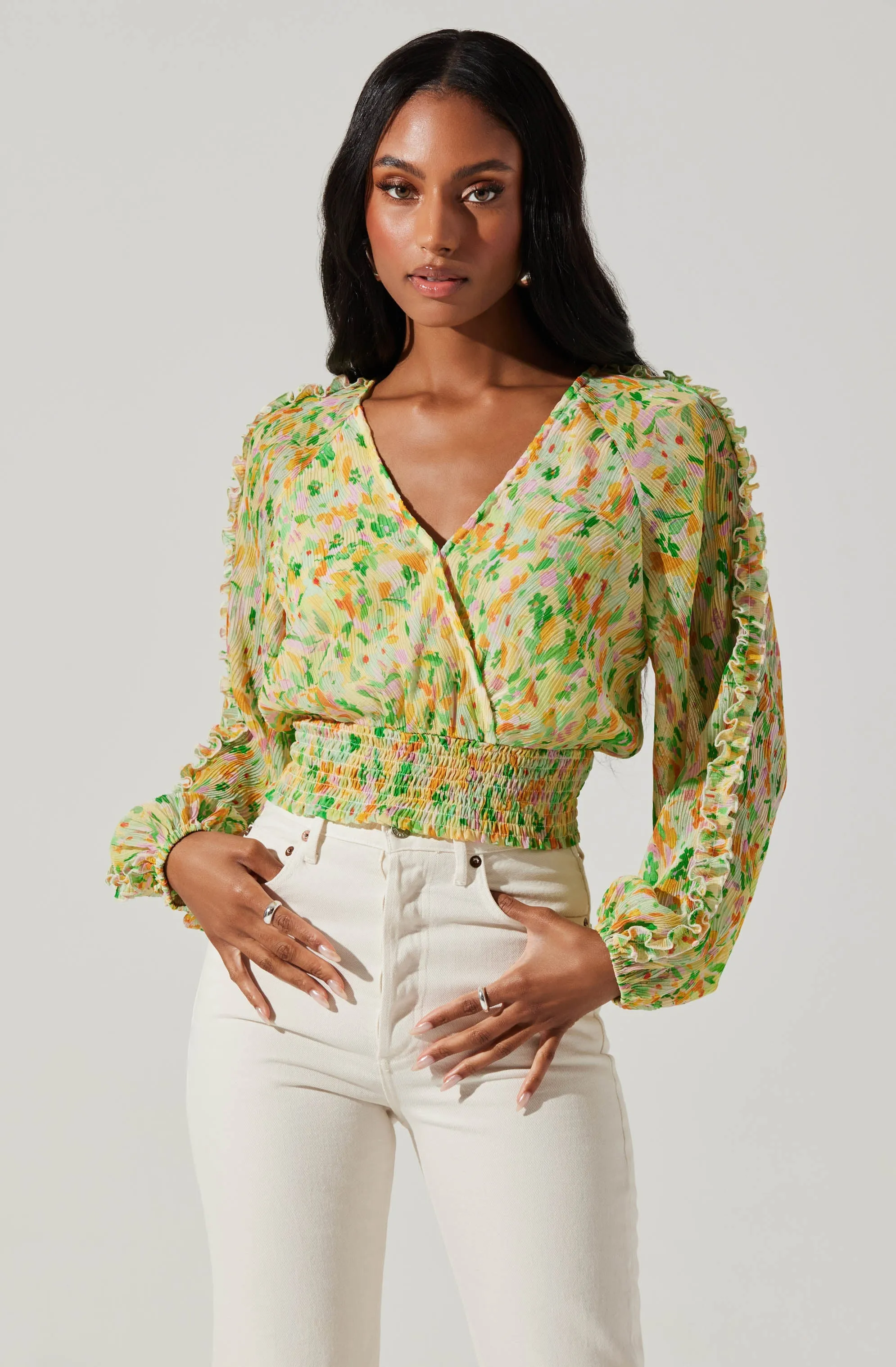 Bellona Floral Puff Sleeve Top