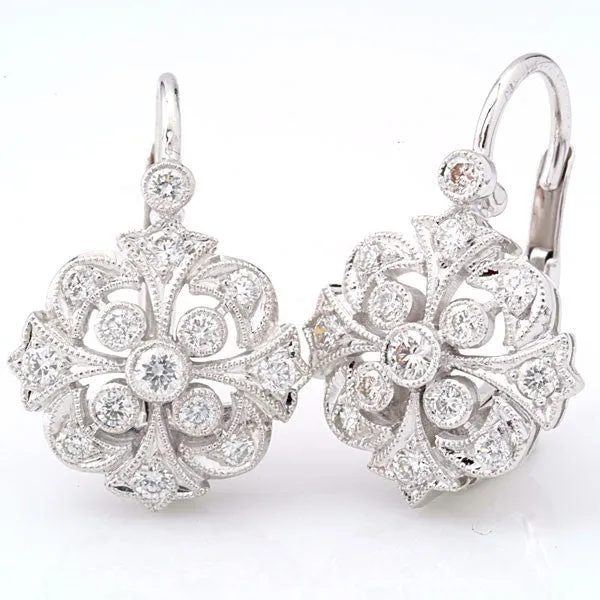 Beverly K Floral Diamond Earring