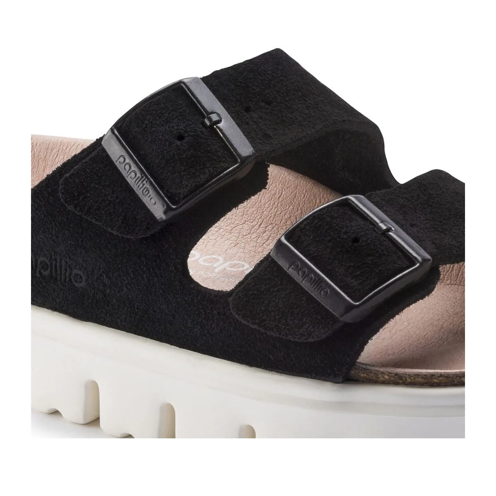 Birkenstock Arizona Chunky Slide Sandal (Women) - Black Suede