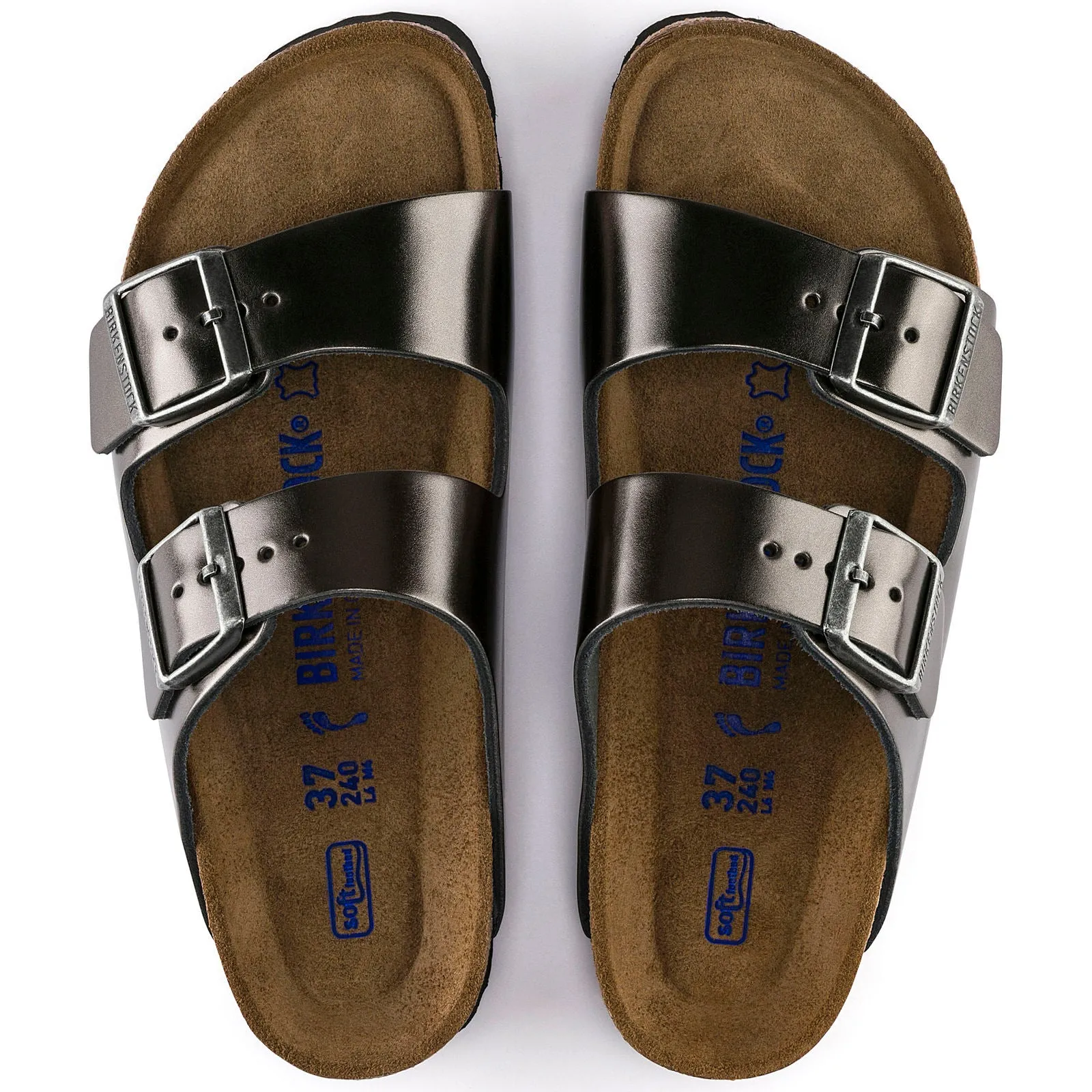 Birkenstock Arizona Soft Footbed - Metallic Leather