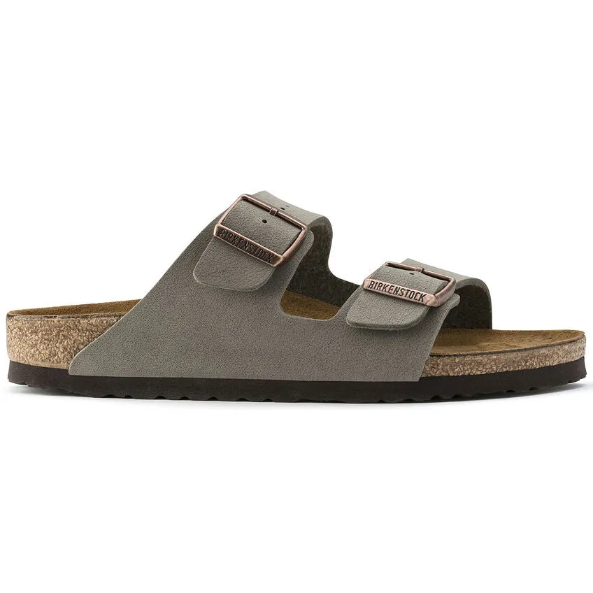 Birkenstock UNISEX Arizona Birkibuc (Stone - Wide Fit)