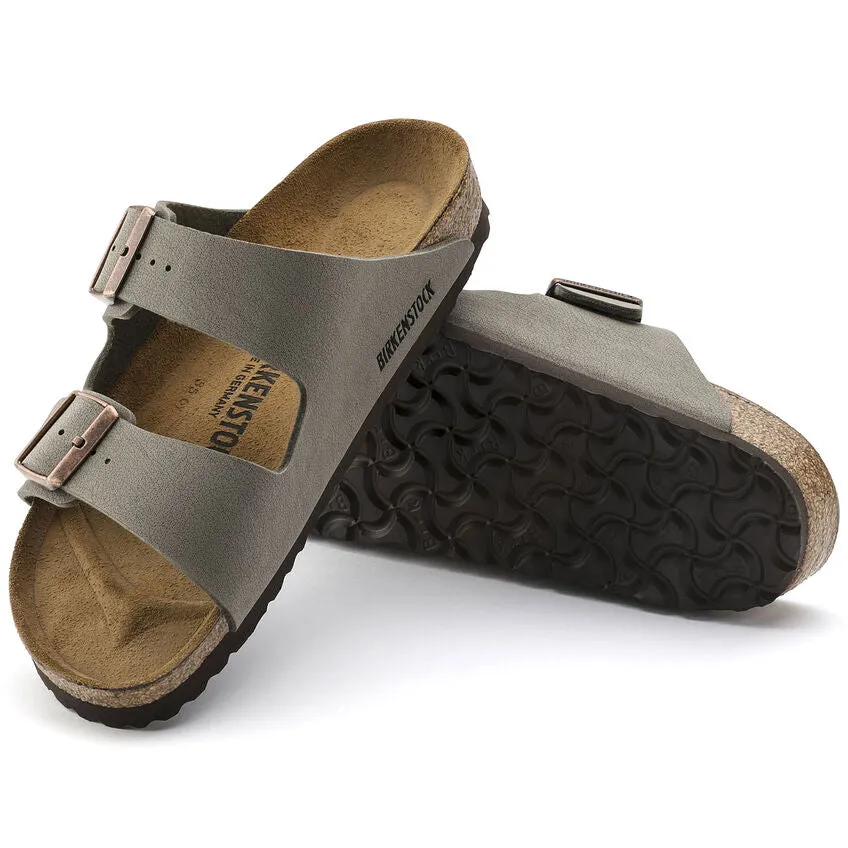 Birkenstock UNISEX Arizona Birkibuc (Stone - Wide Fit)