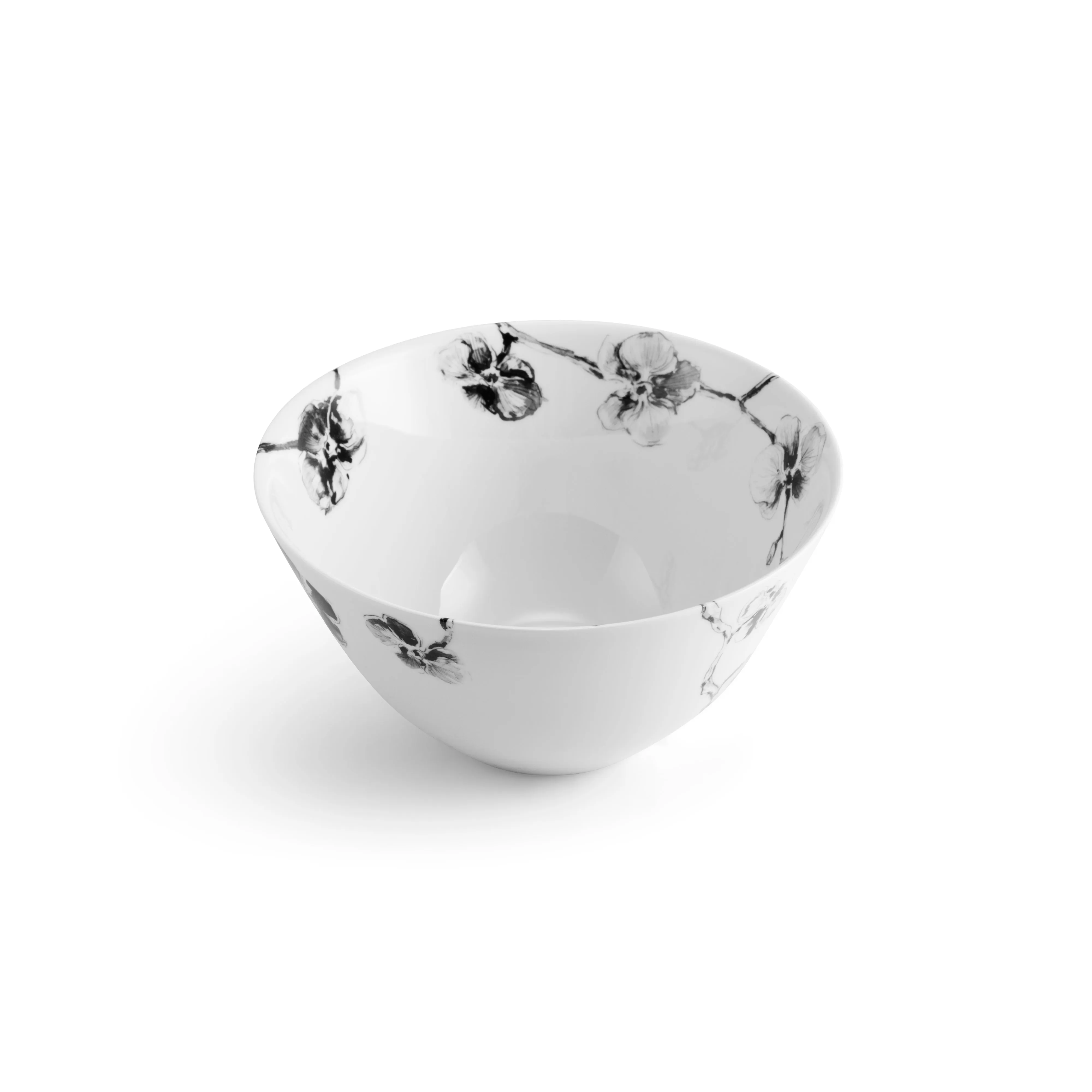 Black Orchid Serving Bowl