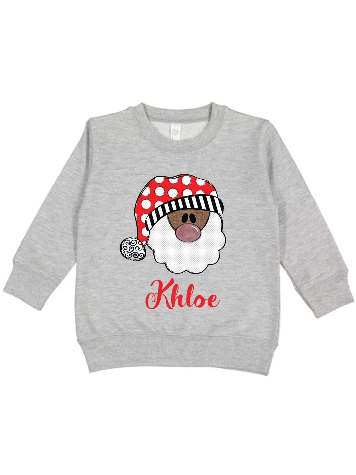 Black Santa Personalized Kids Sweatshirt