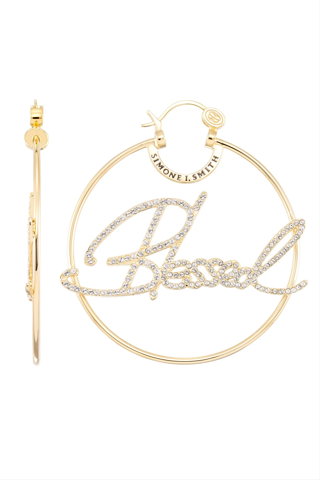 Blessed Nameplate Round Hoops