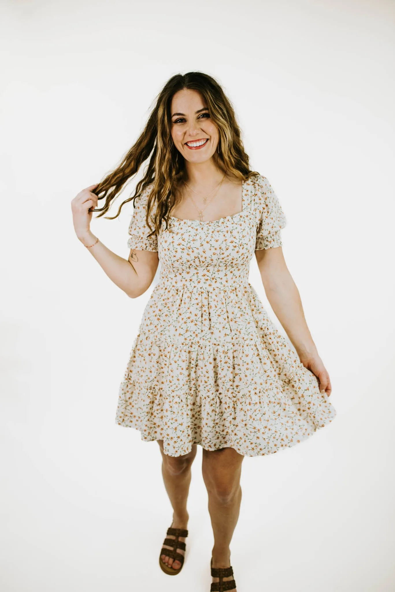 Blossom Floral Tiered Mini Dress