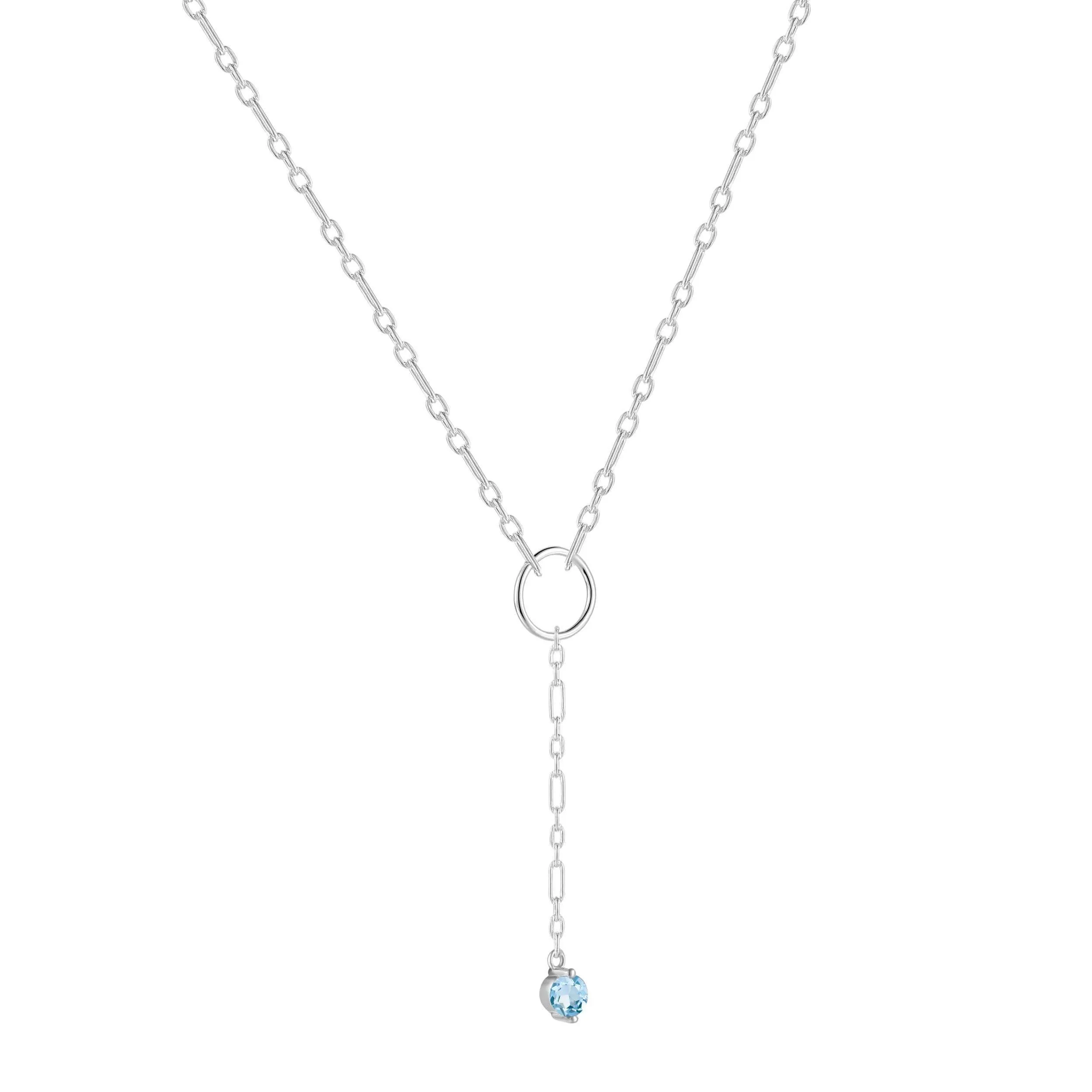 Blue Topaz Drop Necklace