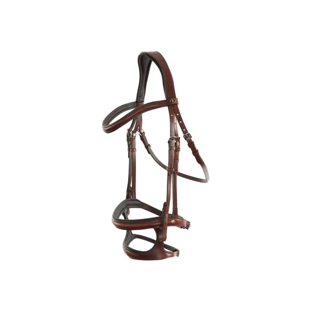 BR Bath Bridle With Double Noseband Oak/Silver