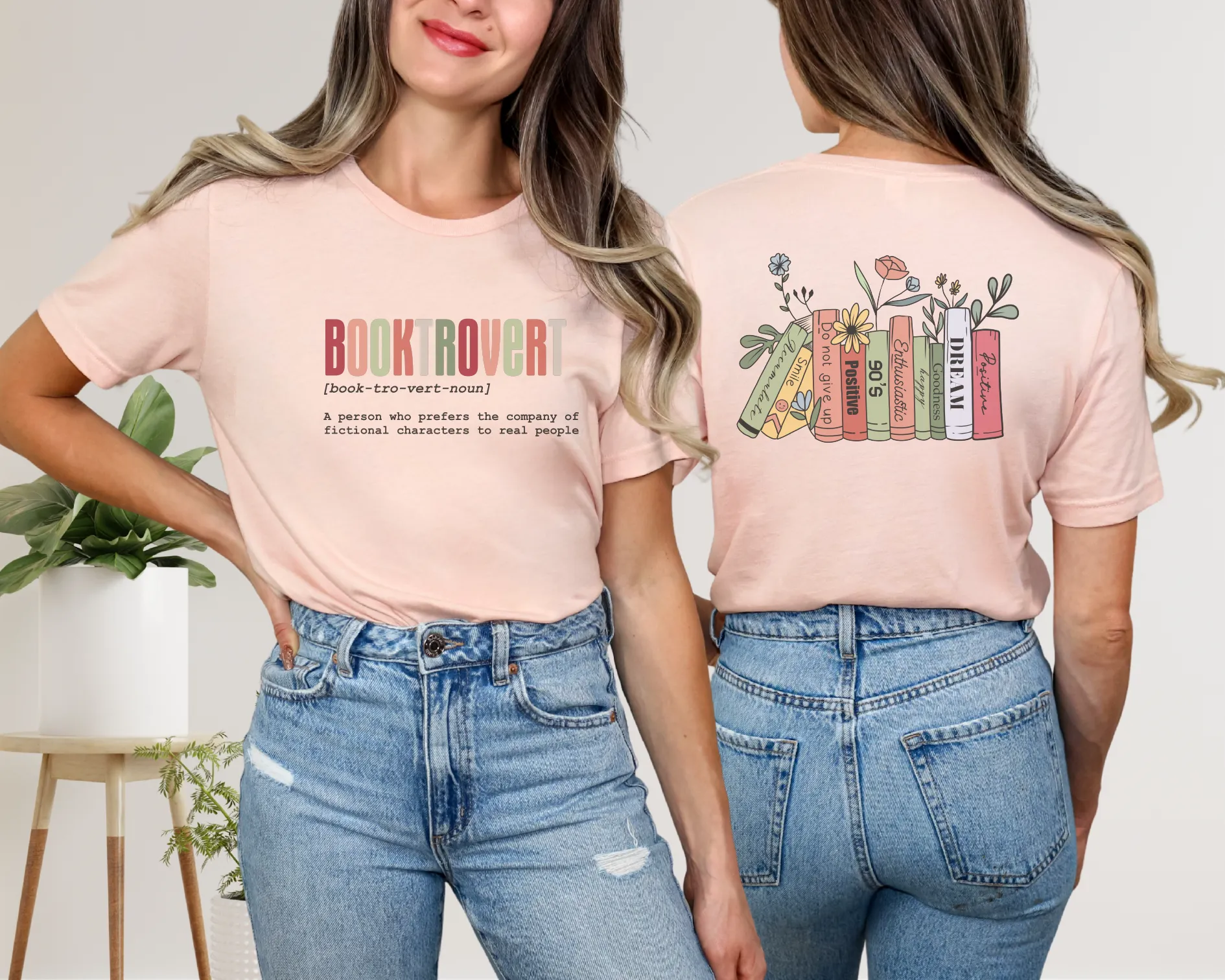 Bright Booktrovert Bella Canvas Tees