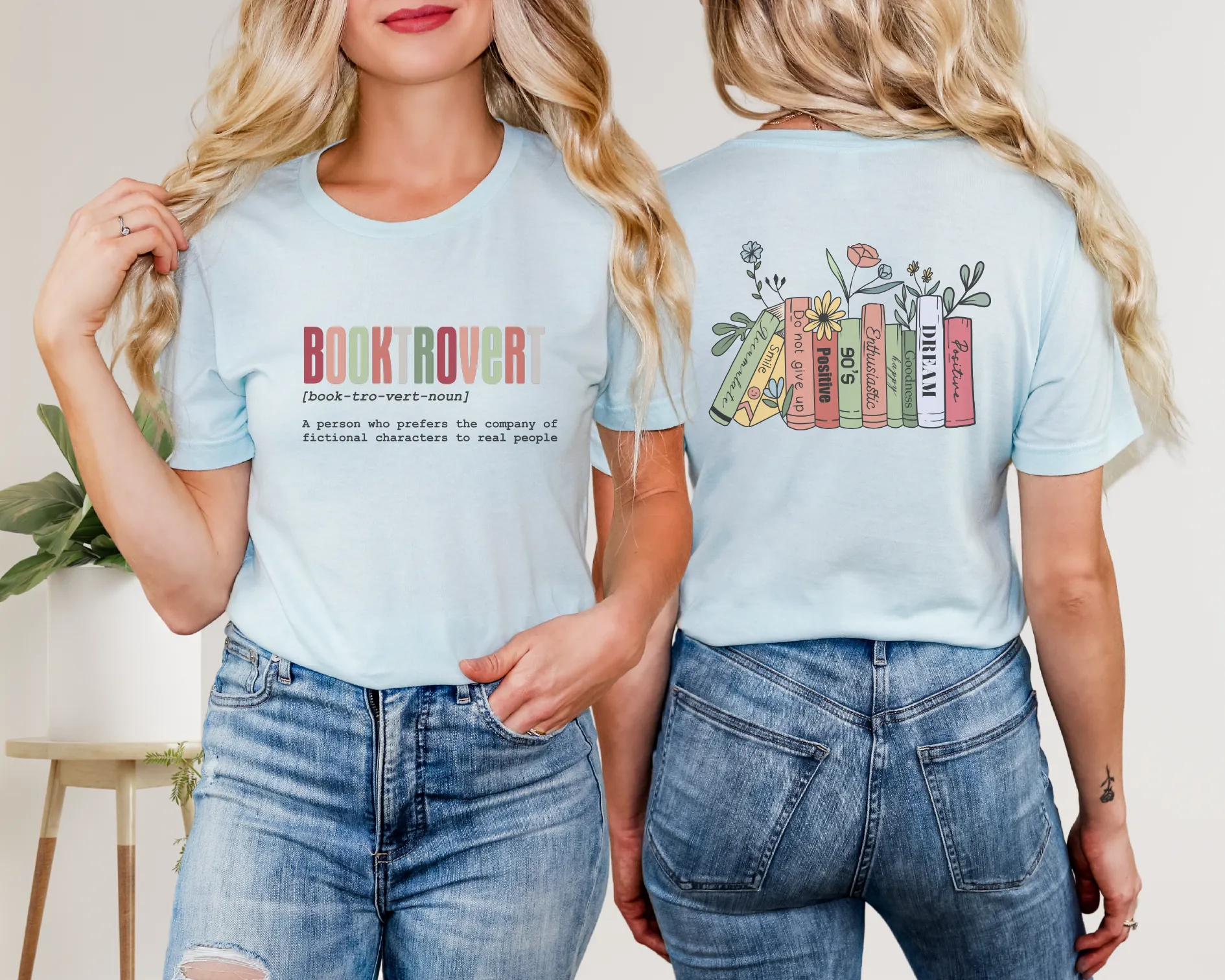 Bright Booktrovert Bella Canvas Tees