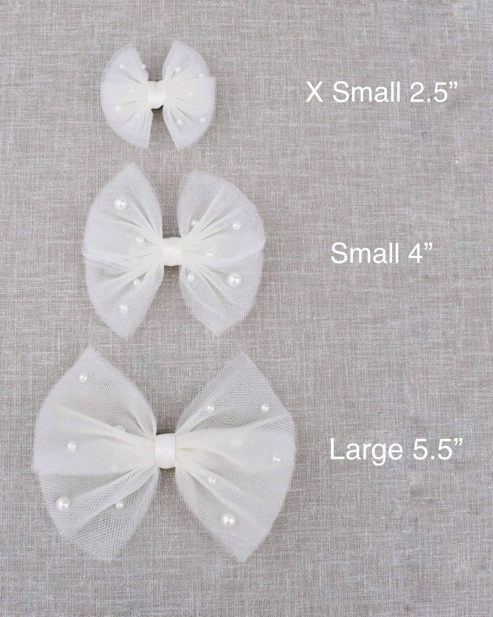 Butterfly Tulle Bow Hair Clip or Shoe Clips with Scattered Pearls