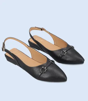 BW8155-BLACK-Women Casual Sling Backs