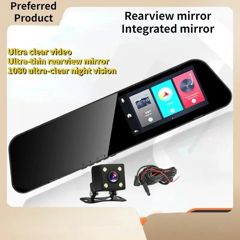 Car driving recorder HD 720P front and rear night vision dual screen camera